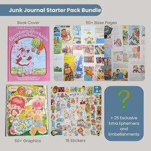 🍓 Strawberry Shortcake Cover Junk Journal Starter Pack – Over 140 pieces!